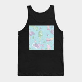 Mermaid or reverse mermaid? (blue version) Tank Top